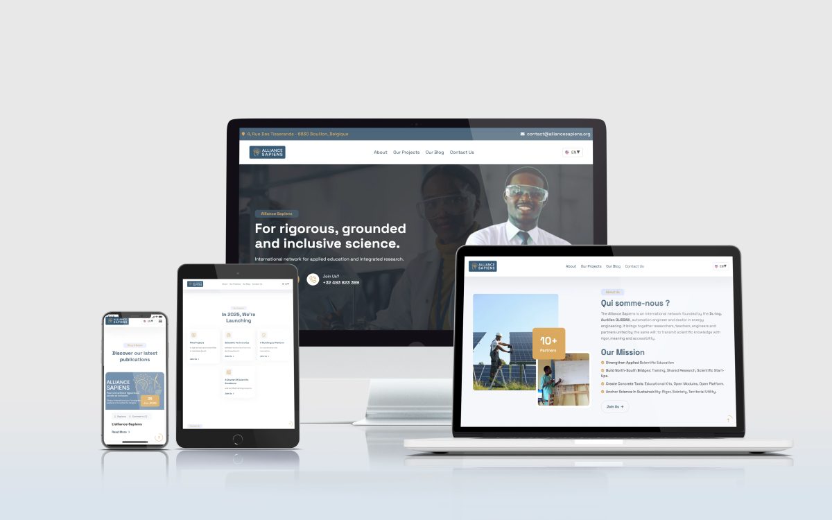 Alliance Sapiens — Landing page associative évolutive